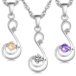 Collar De Titanio Con Baño De Platino Y Diamantes Para Mujer, Con Calidad Y Cantidad Garantizadas