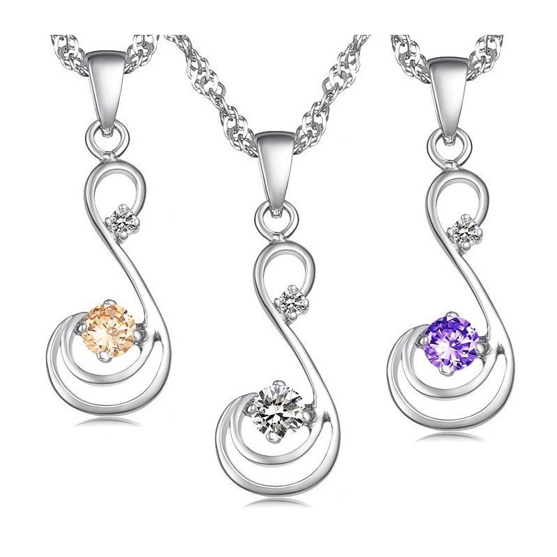 Collar De Titanio Con Baño De Platino Y Diamantes Para Mujer, Con Calidad Y Cantidad Garantizadas Collar De Titanio Con Baño De Platino Y Diamantes Para Mujer, Con Calidad Y Cantidad Garantizadas