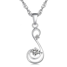 Collar De Titanio Con Baño De Platino Y Diamantes Para Mujer, Con Calidad Y Cantidad Garantizadas