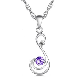 Collar De Titanio Con Baño De Platino Y Diamantes Para Mujer, Con Calidad Y Cantidad Garantizadas