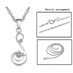 Collar De Titanio Con Baño De Platino Y Diamantes Para Mujer, Con Calidad Y Cantidad Garantizadas