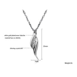 Collar De Titanio Con Baño De Platino Para Mujer, La Reina De La Calidad
