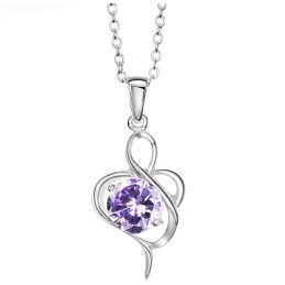 Collar De Titanio Con Baño De Platino Y Diamantes Para Mujer, Con Calidad Y Cantidad Garantizadas