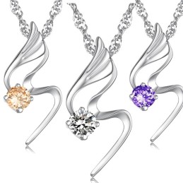 Collar De Titanio Con Baño De Platino Y Diamantes Para Mujer, De Calidad Confiable.