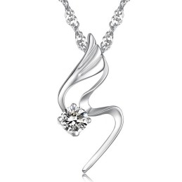 Collar De Titanio Con Baño De Platino Y Diamantes Para Mujer, De Calidad Confiable.