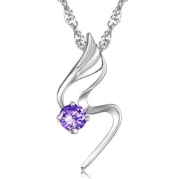 Collar De Titanio Con Baño De Platino Y Diamantes Para Mujer, De Calidad Confiable.