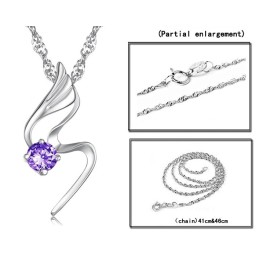 Collar De Titanio Con Baño De Platino Y Diamantes Para Mujer, De Calidad Confiable.
