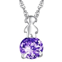Collar De Titanio Con Baño De Platino Y Diamantes Para Mujer, Duradero Y De Uso Frecuente.