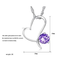 Collar De Titanio Con Baño De Platino Y Diamantes De Alta Calidad Para Mujer.
