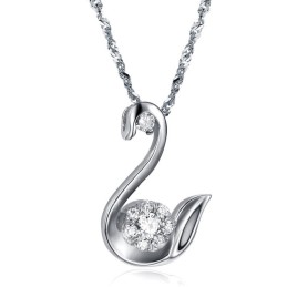 Collar De Titanio Con Baño De Platino Y Diamantes De Imitación Para Mujer, Fácil De Usar
