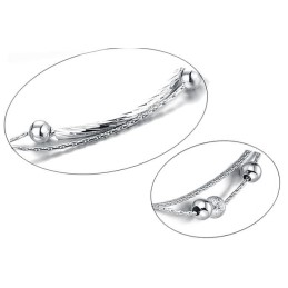 Tobillera De Titanio Con Baño De Platino Para Mujer De Alta Calidad