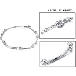 Tobillera De Titanio Con Baño De Platino Para Mujer De Alta Calidad