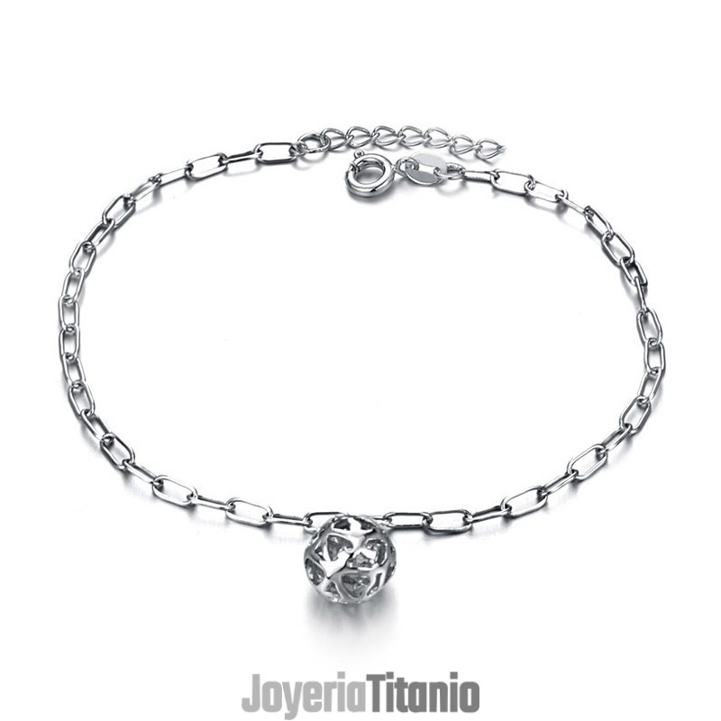 Tobillera De Titanio Con Baño De Platino Y Forma De Bola Hueca Para Mujer, Calidad Y Cantidad Garantizadas Tobillera De Titanio Con Baño De Platino Y Forma De Bola Hueca Para Mujer, Calidad Y Cantidad Garantizadas