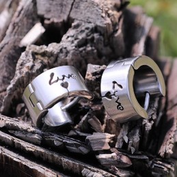 Pendientes De Titanio Para Hombre Con Amor