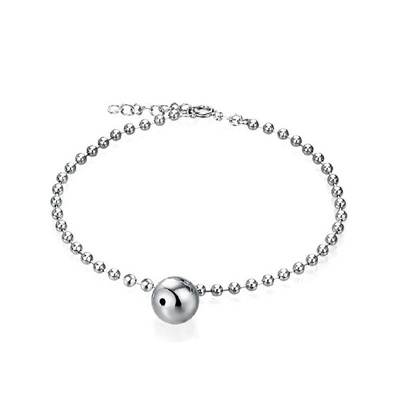 Tobillera De Titanio Con Baño De Platino Para Mujer De Calidad Confiable Tobillera De Titanio Con Baño De Platino Para Mujer De Calidad Confiable