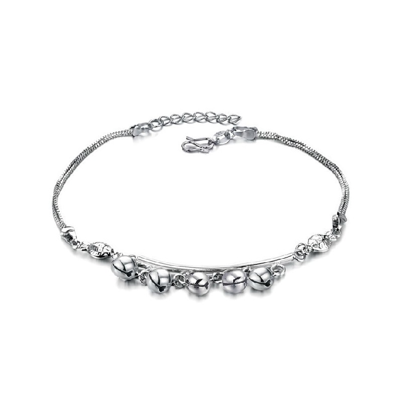 Tobillera De Titanio Con Baño De Platino Y Forma De Campana Para Mujer, Con Calidad Y Cantidad Garantizadas