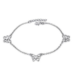 Tobillera De Titanio Con Baño De Platino Y Diseño De Mariposa Para Mujer, Calidad Y Cantidad Garantizadas