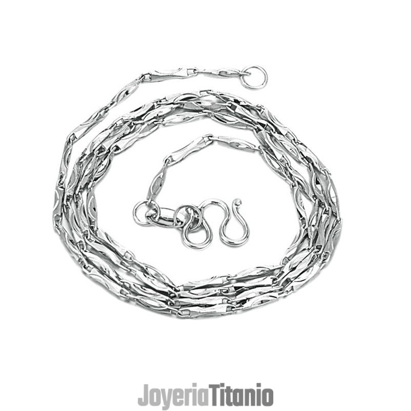 Cadena De Titanio Con Baño De Platino De Lingotes Para Mujer De La Reina De La Calidad