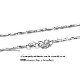 Cadena De Titanio Con Baño De Platino De Lingotes Para Mujer De La Reina De La Calidad