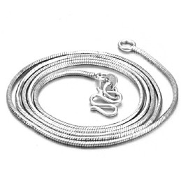 Cadena De Titanio Con Baño De Platino Y Serpiente Para Mujer, Completa En Especificaciones