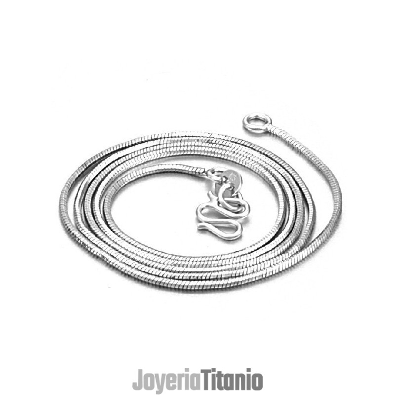 Cadena De Titanio Con Baño De Platino Y Serpiente Para Mujer, Completa En Especificaciones