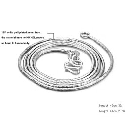 Cadena De Titanio Con Baño De Platino Y Serpiente Para Mujer, Completa En Especificaciones