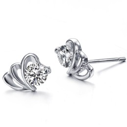 Pendientes De Titanio Con Baño De Platino Y Forma De Corazón Para Mujer, Muy Populares En Todo El Mundo.