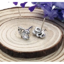 Pendientes De Titanio Con Baño De Platino Y Forma De Corazón Para Mujer, Muy Populares En Todo El Mundo.