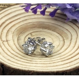 Pendientes De Titanio Con Baño De Platino De Alta Calidad Y Antialérgicos Para Mujer.