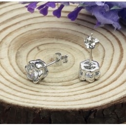 Pendientes De Titanio Con Baño De Platino De Alta Calidad Y Antialérgicos Para Mujer.