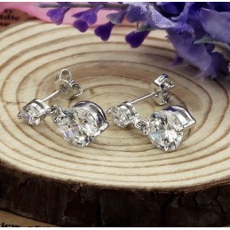 Pendientes De Titanio Con Baño De Platino, Hipoalergénicos, De Calidad Y Cantidad Garantizadas.
