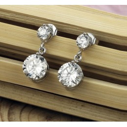 Pendientes De Titanio Con Baño De Platino, Hipoalergénicos, De Calidad Y Cantidad Garantizadas.