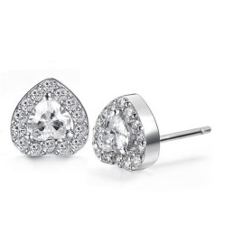 Pendientes De Titanio Con Baño De Platino Y Diamantes Para Mujer, Con Gran Reputación Tanto En El País Como En El Extranjero.
