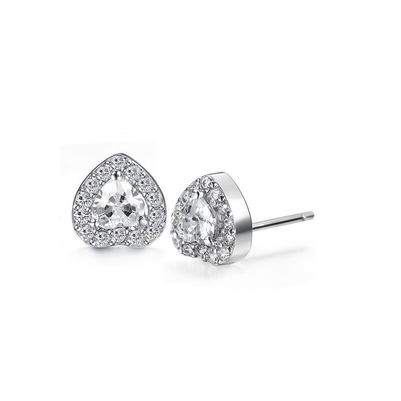 Pendientes De Titanio Con Baño De Platino Y Diamantes Para Mujer, Con Gran Reputación Tanto En El País Como En El Extranjero. Pendientes De Titanio Con Baño De Platino Y Diamantes Para Mujer, Con Gran Reputación Tanto En El País Como En El Extranjero.
