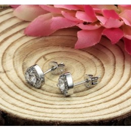 Pendientes De Titanio Con Baño De Platino Y Diamantes Para Mujer, Con Gran Reputación Tanto En El País Como En El Extranjero.