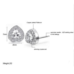 Pendientes De Titanio Con Baño De Platino Y Diamantes Para Mujer, Con Gran Reputación Tanto En El País Como En El Extranjero.