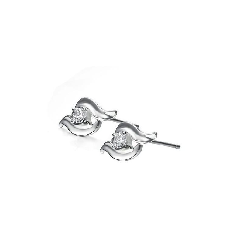 Pendientes De Titanio Con Baño De Platino De Alta Calidad Y Antialérgicos Para Mujer.