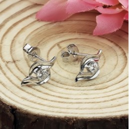 Pendientes De Titanio Con Baño De Platino De Alta Calidad Y Antialérgicos Para Mujer.