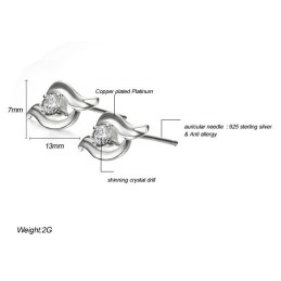 Pendientes De Titanio Con Baño De Platino De Alta Calidad Y Antialérgicos Para Mujer.