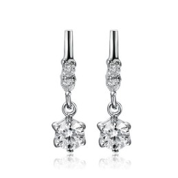 Pendientes De Titanio Con Baño De Platino Para Mujer De Excelente Calidad