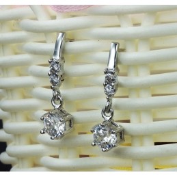 Pendientes De Titanio Con Baño De Platino Para Mujer De Excelente Calidad