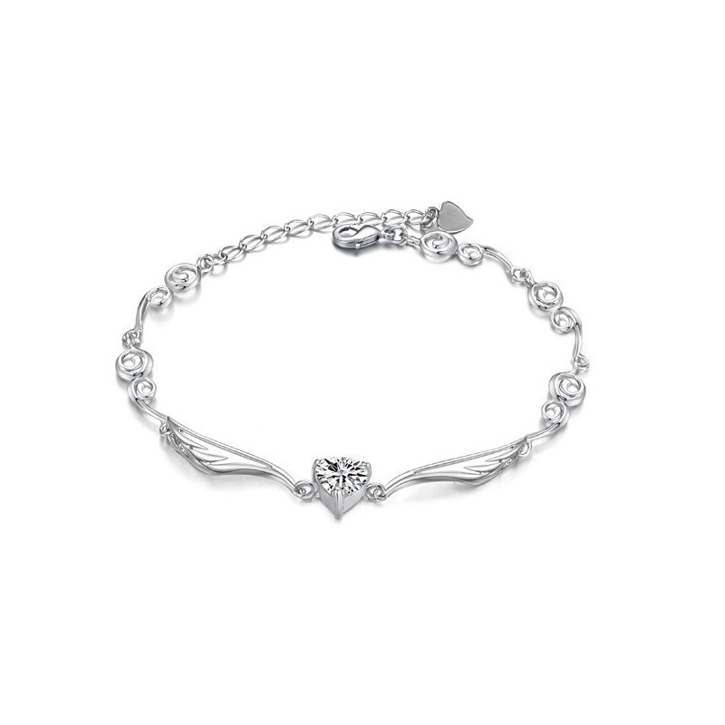 Pulsera De Titanio Con Baño De Platino Y Diamantes De Imitación Para Mujer De Alta Calidad. Pulsera De Titanio Con Baño De Platino Y Diamantes De Imitación Para Mujer De Alta Calidad.