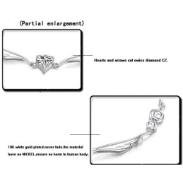 Pulsera De Titanio Con Baño De Platino Y Diamantes De Imitación Para Mujer De Alta Calidad.