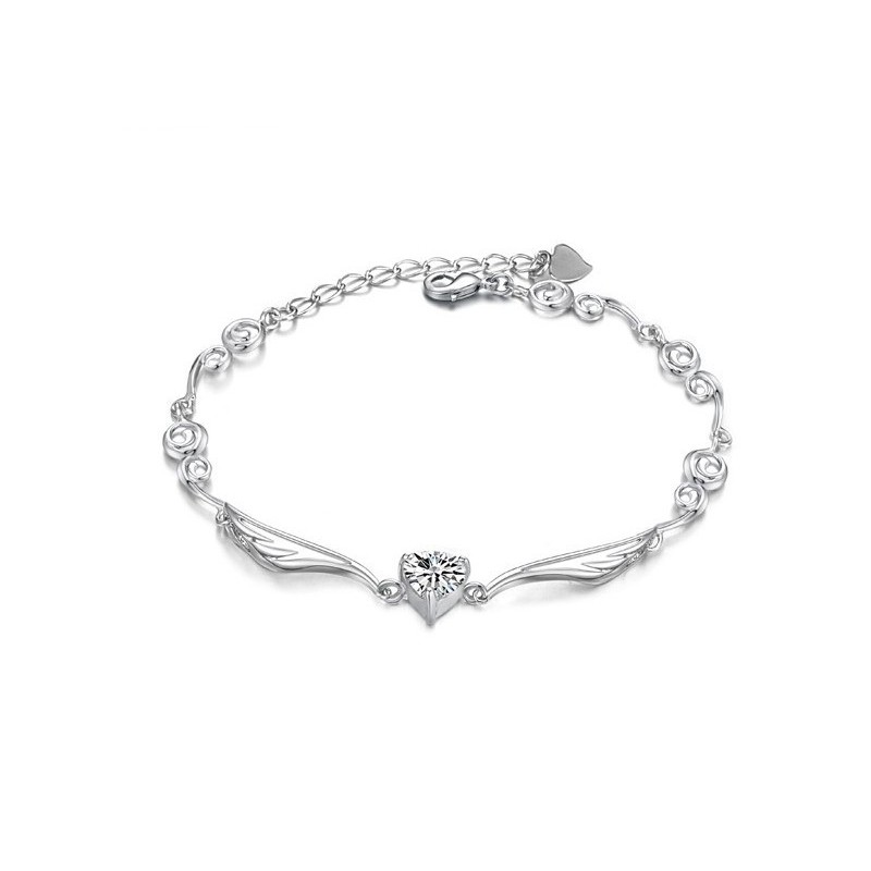 Pulsera De Titanio Con Baño De Platino Y Diamantes Para Mujer. Pulsera De Titanio Con Baño De Platino Y Diamantes Para Mujer.