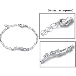 Pulsera De Titanio Con Baño De Platino Para Mujer De Calidad Confiable