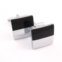 Gemelos Cuadrados De Titanio Y Baño Negro