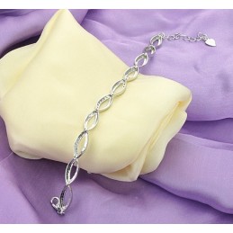 Pulsera De Titanio Con Baño De Platino Y Diamantes Para Mujer, Con Especificaciones Completas.