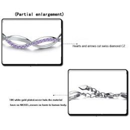Pulsera De Titanio Con Baño De Platino Y Diamantes Para Mujer, Con Especificaciones Completas.