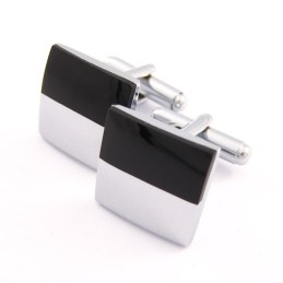 Gemelos Cuadrados De Titanio Y Baño Negro