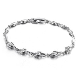 Pulsera De Titanio Con Baño De Platino Para Mujer, Fácil De Usar